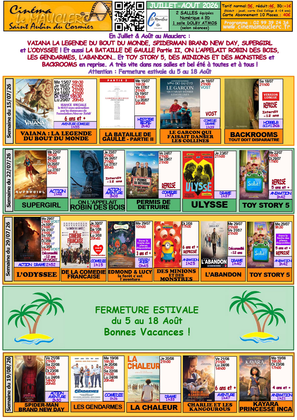 Juillet – Août 2026
